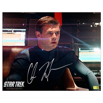 Chris Hemsworth Autographed 8×10 Star Trek George Kirk Photo