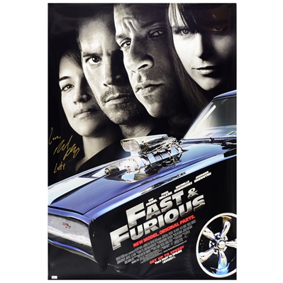 Michelle Rodriguez Autographed 27x40 Fast and Furious Poster