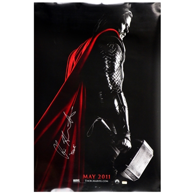 Chris Hemsworth Autographed 27x40 Thor Original Advance Movie Poster
