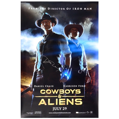 Daniel Craig Autographed Cowboys & Aliens 27x40 D/S Poster