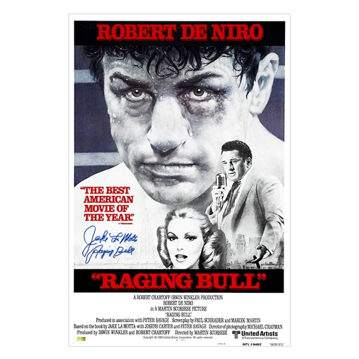 Jake Lamotta Autographed The Raging Bull 16x24 Poster