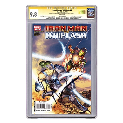 Mickey Rourke Autographed Iron Man vs Whiplash #1 CGC SS 9.8 Comic