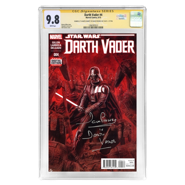 David Prowse Autographed Darth Vader #4 CGC SS 9.8 Comic