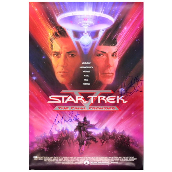 William Shatner and Nichelle Nichols Autographed Star Trek V: The Final Frontier 27x40 Original Movie Poster