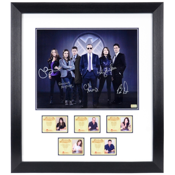 Clark Gregg, Chloe Bennet, Ming-Na Wen, Elizabeth Henstridge and Brett Dalton Autographed 11×14 Agents of S.H.I.E.L.D. Cast Framed Photo