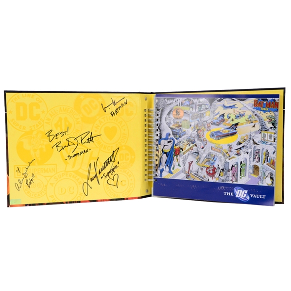 Val Kilmer, Alicia Silverstone, Brandon Routh, Laura Vadervoort Autographed DC Heroes Vault Book 