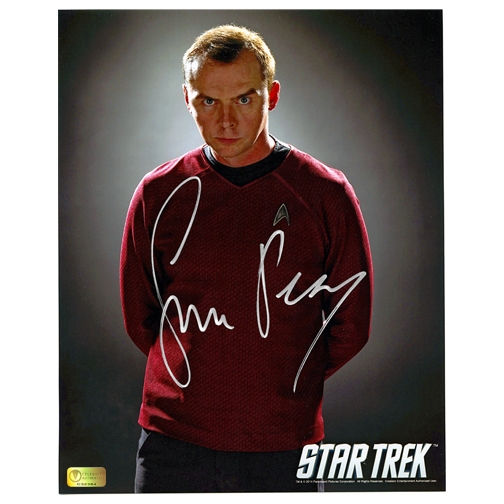 Simon Pegg Autographed 8×10 Star Trek 2009 Promo Photo Scotty