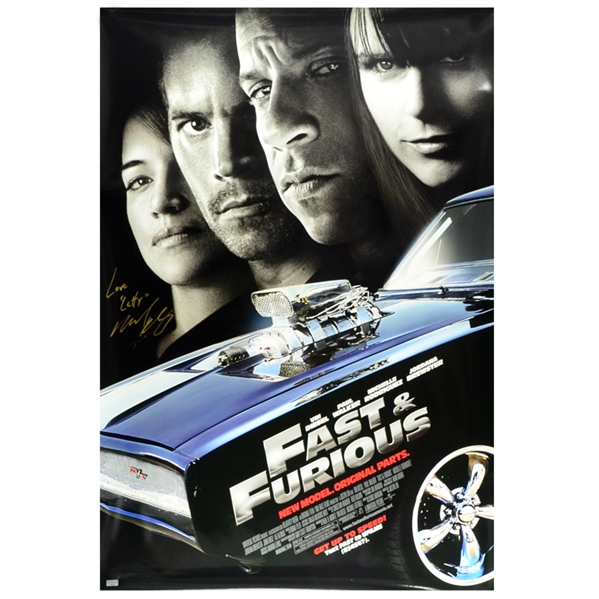 Michelle Rodriguez Autographed 27x40 Fast and Furious Poster