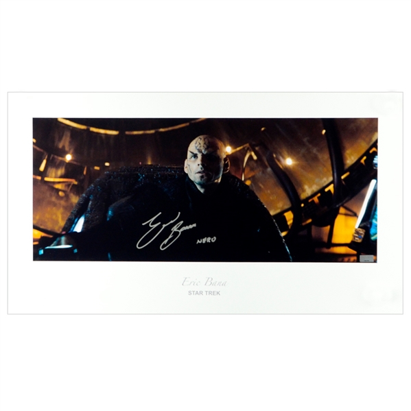 Eric Bana Autographed Star Trek 23x13 Narada Bridge Art Photo