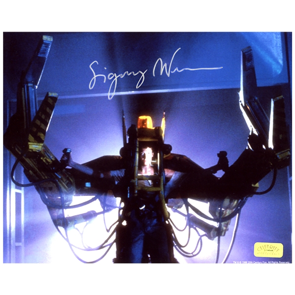 Sigourney Weaver Autographed 8x10  Aliens Power Loader Photo