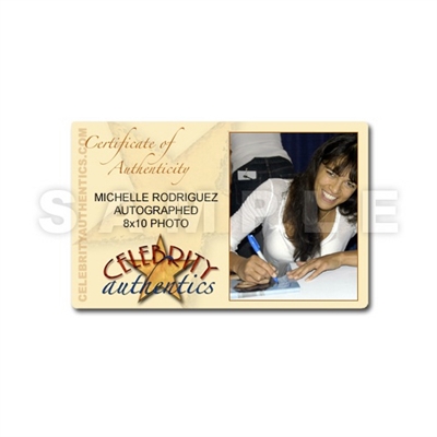 Michelle Rodriguez Autographed 8x10 Beach Portrait Photo
