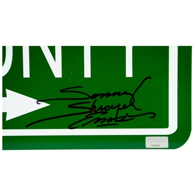 Tom Wopat, Sonny Shroyer, James Best and Don Pedro Colley Autographed Hazzard County Metal Sign