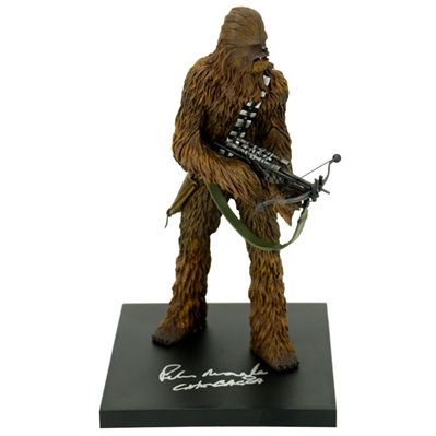 Harrison Ford and Peter Mayhew Autographed Kotobukiya Star Wars Han Solo And Chewbacca Statues