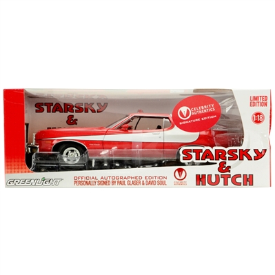 David Soul and Paul Michael Glaser Autographed Starsky & Hutch Torino 1:18 Scale Die-Cast Car