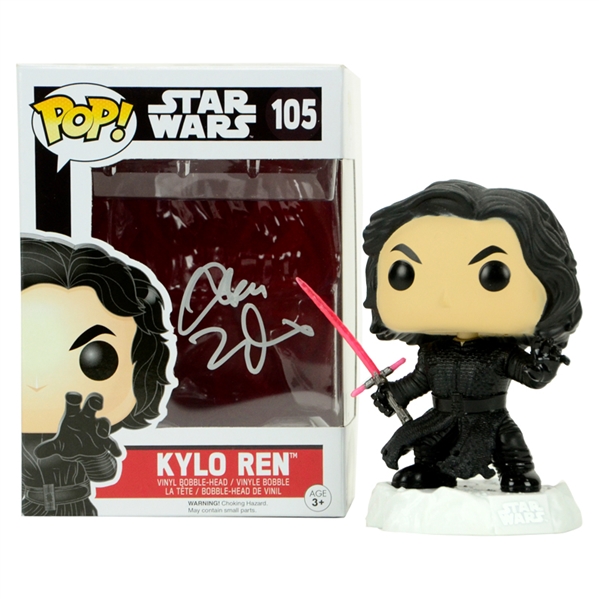 Adam Driver Autographed Star Wars: The Force Awakens Kylo Ren Masked POP Vinyl Bobble-Head Figure