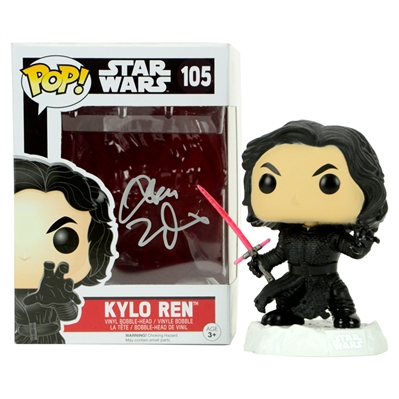 Adam Driver Autographed Star Wars: The Force Awakens Kylo Ren Masked POP Vinyl Bobble-Head Figure