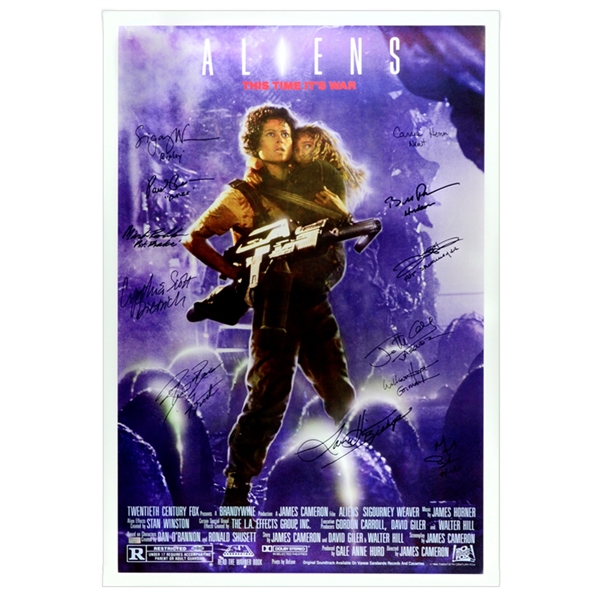 Aliens Cast Autographed 27x40 Aliens Movie Poster
