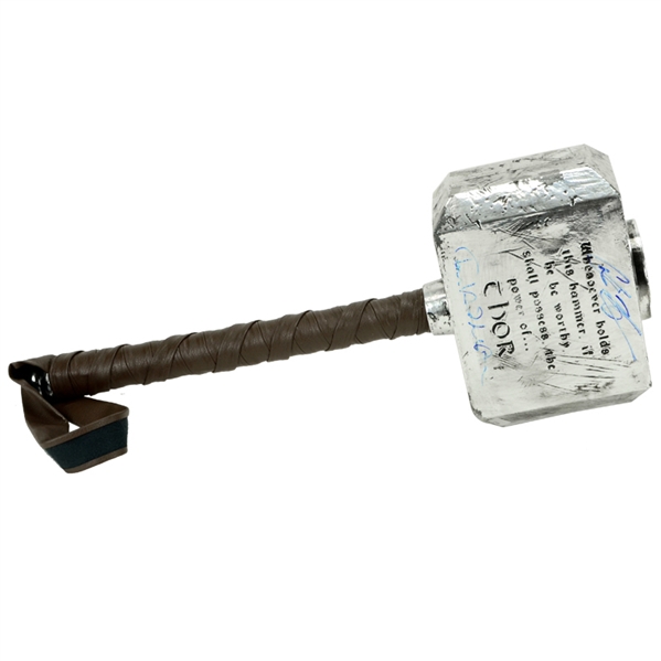 Chris Hemsworth and Tom Hiddleston Autographed Thor Mjolnir Hammer
