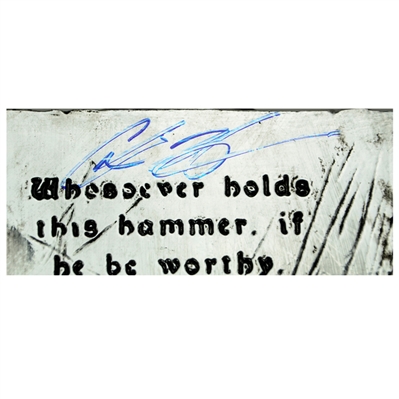 Chris Hemsworth and Tom Hiddleston Autographed Thor Mjolnir Hammer