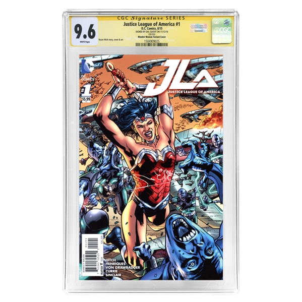 Gal Gadot Autographed Justice League of America #1 CGC SS 9.6 Comic With Wonder Woman Variant Cover