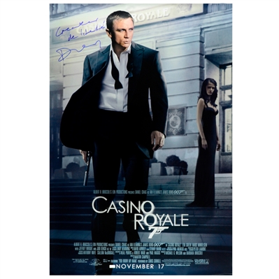 Daniel Craig Autographed James Bond 27x40 Casino Royale Double Sided Poster