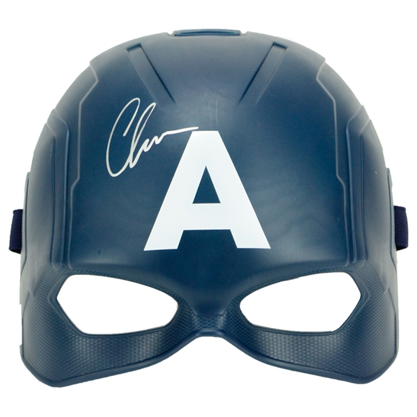 Chris Evans Autographed Captain America Mask