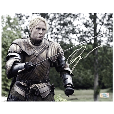 Gwendoline Christie Autographed Game of Thrones 8×10 Brienne of Tarth Action Photo