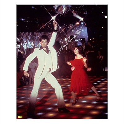 John Travolta Autographed 16×20 Saturday Night Fever Photo