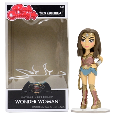 Gal Gadot Autographed Batman v Superman Wonder Woman Funko POP Rock Candy Figure