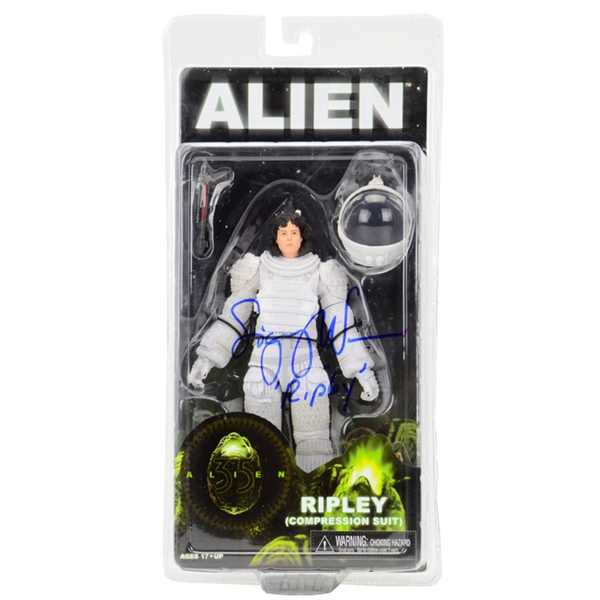 Sigourney Weaver Autographed NECA Alien Ripley Action Figure In Compression Suit