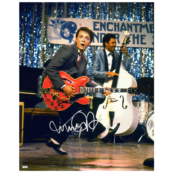 Michael J. Fox Autographed Back to the Future 16x20 Johnny B. Goode Photo