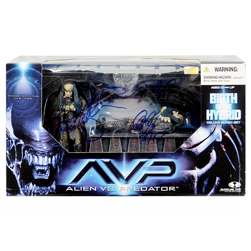 Alec Gillis, Tom Woodruff Jr. and Ian Whyte Autographed McFarlane AVP Birth of the Hybrid Playset