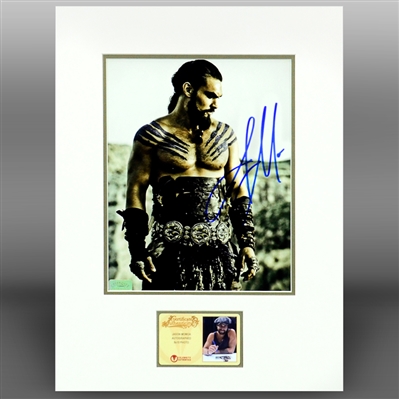 Jason Momoa Autographed 8x10 Khal Drogo Dothraki Warrior Photo