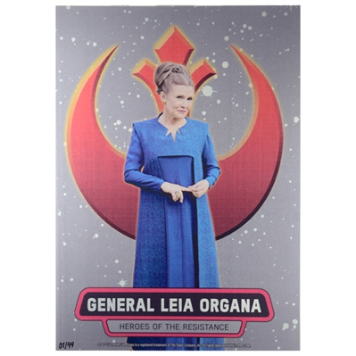 General Leia Organa Metal Trading Card #1/99
