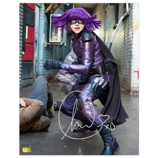 Chloë Grace Moretz Autographed 11×14 Kick-Ass 2 Hit-Girl Alley Fight Photo