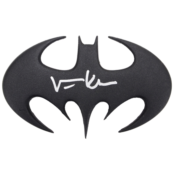 Val Kilmer Autographed Batman Forever Suit Emblem