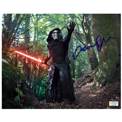 Adam Driver Autographed Star Wars: The Force Awakens 8×10 Kylo Ren in the Forest of Takodana Photo