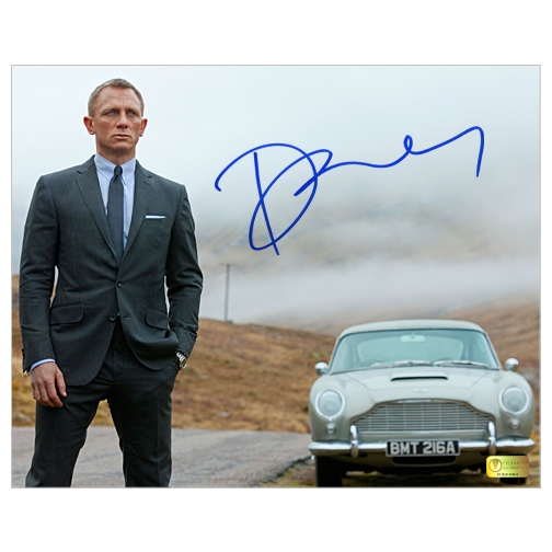 Daniel Craig Autographed Skyfall DB5 Drive 8x10 Photo