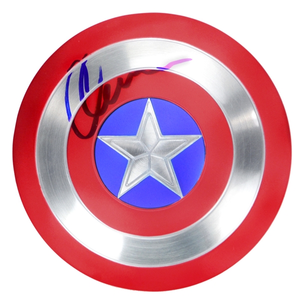 Chris Evans Autographed Hot Toys Captain America Shield