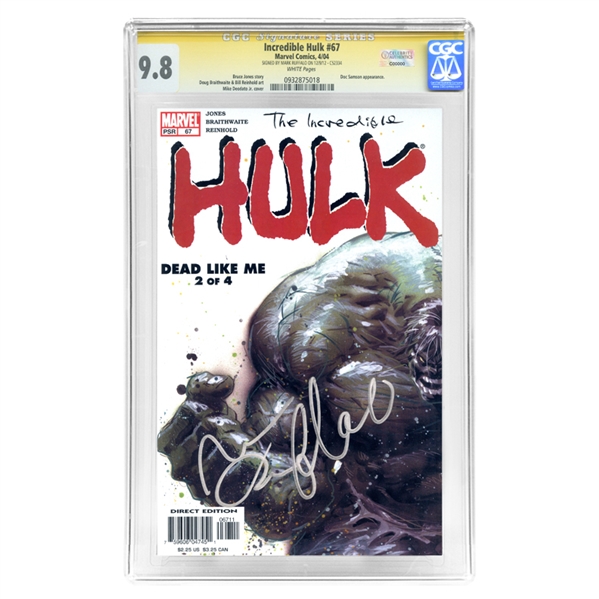 Mark Ruffalo Autographed Incredible Hulk #67 CGC SS 9.8 Comic