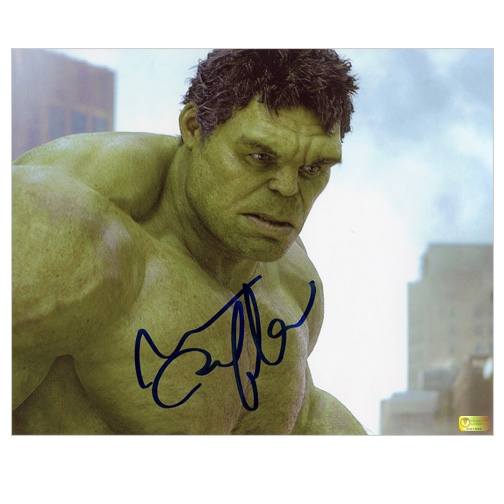 Mark Ruffalo Autographed 8×10 The Avengers Hulk Scene Photo