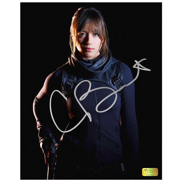 Chloe Bennet Autographed Agents of S.H.I.E.L.D. 8x10 Agent Skye Black Opps Photo
