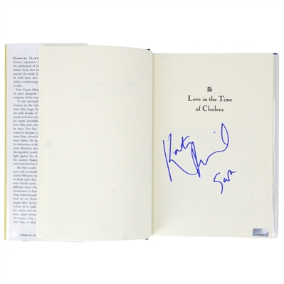 John Cusack and Kate Beckinsale Autographed Serendipity Love in The Time of Cholera Book with Signed Five Dollar Bill