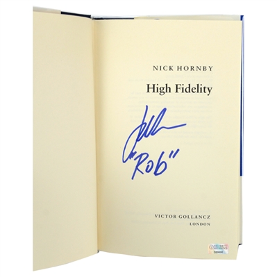 John Cusack Autographed Original Copy of High Fidelity by Nick Hornby