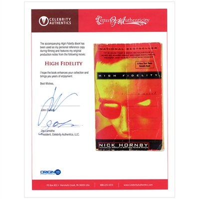 John Cusack Autographed 2000 High Fidelity Personal Reference Book