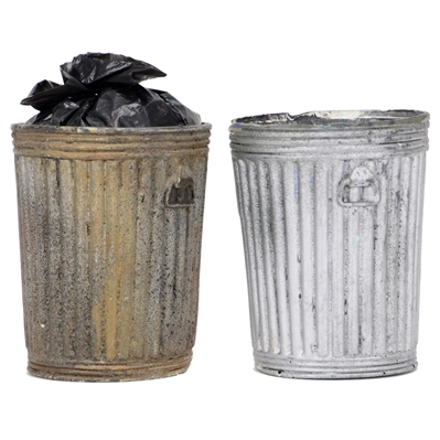 1995 Batman Forever Screen Used Miniature Garbage Cans with Val Kilmer Letter of Authenticity
