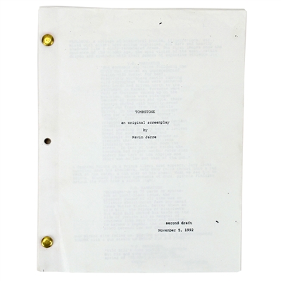 Val Kilmer Personal Tombstone March 18, 1993 Fourth Draft Script 