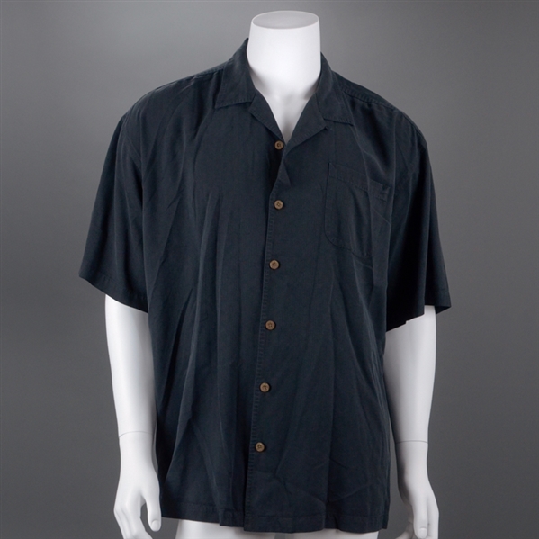 John Cusack Screen Used Tommy Bahama Black Button Down Shirt 