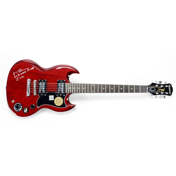 Val Kilmer Autographed Epiphone SG-Special Electric Cherry Red Guitar with Lizard King - Jim Inscription