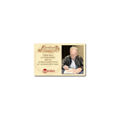 Tobin Bell Autographed Saw IV The Key To Your Freedom Hero Envelope